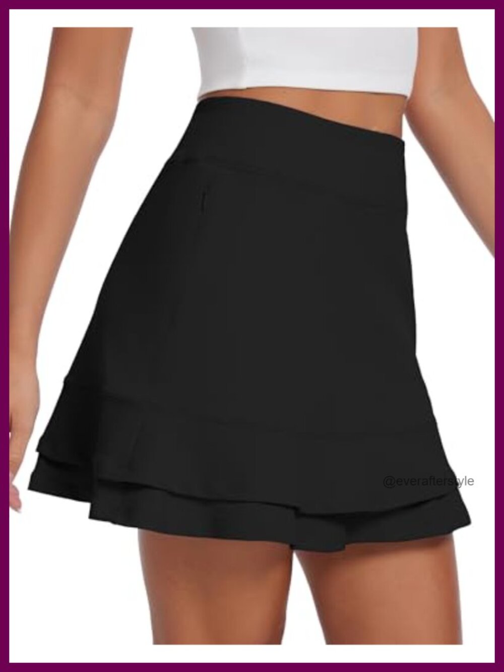 Women's Tennis Skort 16" High Waisted Golf Athletic Ruffle Skirt with Pockets